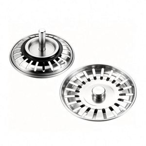 CJ589 Stainless Steel Kitchen <b>Sink</b> Strainer Stopper Waste <b>Plug</b> <b>Sink</b> Filter Deodorization Type Basin <b>Sink</b> Drain - Product Image 1