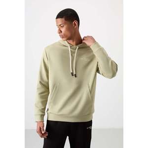 Ensemble de survêtement pour homme Cagla, vert clair et noir, en coton, coupe confortable, manches longues, taille adulte - Product Image 3