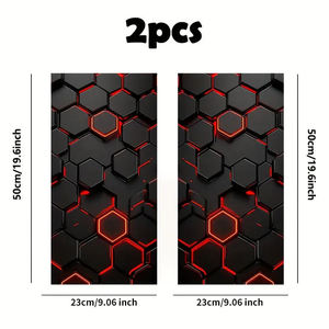 2 Pezzi Adesivi <span class=keywords><strong>per</strong></span> Auto in PVC Durevole, Motivo a Quadri, Impermeabili e Resistenti ai Graffi, Decalcomanie <span class=keywords><strong>per</strong></span> Portiere e Portelloni di Tutti i Modelli - Product Image 2