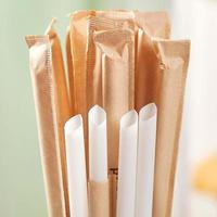Pailles jetables écologiques biodégradables en amidon de maïs avec option de logo personnalisé, 100 % conformes aux normes alimentaires et recyclables