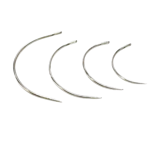 12 aiguilles à coudre courbées en acier inoxydable de 6 cm pour tissage de cheveux, outils d'extension de cheveux, usage commercial - Product Image 1