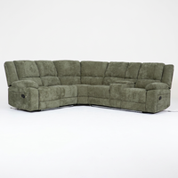 Canapé d'angle inclinable manuel en tissu intelligent, sectionnel en forme de L, pour salon, personnalisable en usine OEM