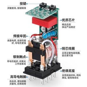 H3Y 2/4 Time Delay Relay 220V 10A SPDT PCB Mount With Digital Display Cyclic <b>Control</b> - Product Image 1