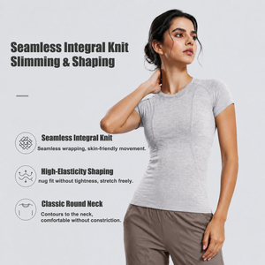 <span class=keywords><strong>T</strong></span>-<span class=keywords><strong>Shirt</strong></span> Sportiva Senza Cuciture per <span class=keywords><strong>Donna</strong></span> con Logo Personalizzato, 160GSM Ultra-Leggera e Traspirante, Abbigliamento da Corsa, <span class=keywords><strong>Palestra</strong></span>, Fitness e Yoga per Signore - Product Image 3