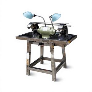 Máquina de corte/rectificado de gemas y jade de doble cabezal con motor y bomba, diseño de punto plano - Product Image 1