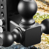 Venta al por mayor OEM Logotipo personalizado Acero al carbono Soporte de bola triple 16500 LBS Elevación de 8 pulgadas Receptor de 2 pulgadas Enganche para RV/remolque 2 años de garantía