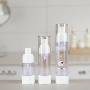 Skin Care Lotion Black 15Ml 30Ml 50Ml 80Ml 100Ml 120Ml 150Ml 200Ml Clear Plastic Airless <b>Pump</b> <b>Bottle</b> for Lotion Serum - Product Image 3