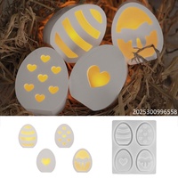 Moule en silicone pour lampe mini-œuf de Pâques Early Riser, pour résine, plâtre, ciment, décoration miroir, bricolage, artisanat de décoration intérieure