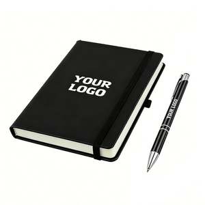 Libretas de Cuero PU A5 con Tapa Dura, Personalizadas con Logotipo, al por Mayor, Páginas Rayadas, Premium, para Oficina, Negocios y Reuniones - Product Image 1