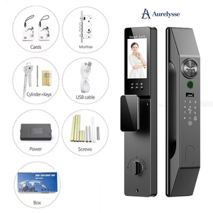 กุญแจล็อคดิจิตอลอัจฉริยะ Aurelysse รุ่นขายดี พร้อมระบบจดจำใบหน้า 3 มิติ ระบบสแกนลายนิ้วมือ  พร้อมวิดีโอ <span class=keywords><strong>WiFi</strong></span> สำหรับประตูทางเข้าหลัก - Product Image 4