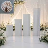 Colonnes en papier pliables, socle de présentation en forme de pilier romain pour mariage, fête, table de desserts, support à gâteaux et fleurs, vente en gros OEM