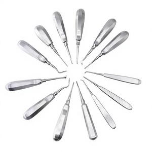 Extracteur de racines East-West Flag Luxating Tips, jeu de 10 embouts de différentes tailles, en acier inoxydable / blanc à rouge, emballage en boîte rigide - Product Image 2