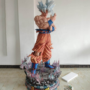 Estatua de Anime de Dragon Ball de Tamaño Real en Fibra de Vidrio, Figura de Acción de Dibujos Animados, Escultura de Resina de Vegeta y Goku, Modelo Artístico - Product Image 1