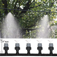 Système d'irrigation automatique 10-20M, buses de brumisation portables, tête de pulvérisation pour tuyau de jardin avec connecteur en T 4/7mm pour patio