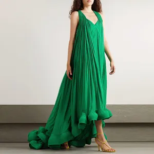 Các Nhà Sản Xuất Tùy Chỉnh Màu Xanh Lá Cây Fringe Dress Sexy Quần Áo Sang Trọng Lỏng Lẻo Cộng Với Kích Thước Maxi Váy Phụ Nữ Thanh Lịch Đảng Evening Dresses