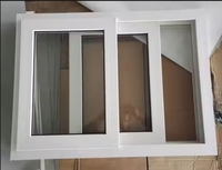 Horizontales UPVC PVC Kunststoff Stahl Flügel Schiebefenster Aus gezeichnete Qualität UPVC Schiebefenster