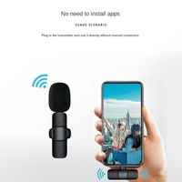 Mini microphone en direct sans fil léger professionnel avec pince à collier de trémolo à réduction de bruit radio pour un enregistrement un à deux