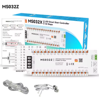 Contrôleur d'éclairage d'escalier MS032Z Zigbee 3.0 Tuya avec détection de mouvement PIR, 32 marches, DC5-24V pour kit d'éclairage d'escalier LED de villa duplex OEM
