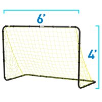 4 * 6FT Buts de football Filet de but de football pour l'arrière-cour But de football portable en acier pour enfants et adultes