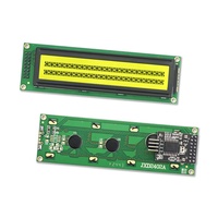 SCCdisplay Russische Zeichen JXD2402A-IIC COB STN Gelb Positiv 24x2 Zeichen LCD-Modul I2C Hohe Helligkeit LED-Hintergrundbeleuchtung