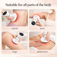 Brosse de massage thermique portative à lumière rouge pour la thérapie des méridiens, grattoir corporel Guasha pour le massage musculaire et des méridiens, relaxation