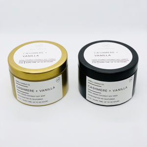 Luxury <b>Empty</b> Metal Candle Jars Container Travel Gold Candle Tin Can 100ml Paint Matte Black Metal Tin Metal Can <b>for</b> Candles - Product Image 3