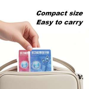 Nouvel ensemble <span class=keywords><strong>de</strong></span> brosses à dents jetables portables avec dentifrice, cure-dents et fil dentaire trois-en-un pour les voyages et les aventures en plein air - Product Image 5