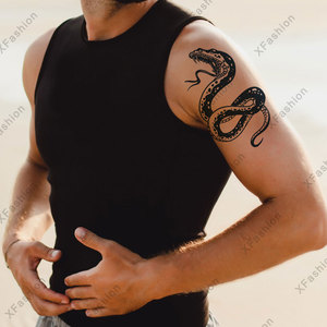 Últimas 2 semanas Cráneo de <span class=keywords><strong>serpiente</strong></span> Pegatinas de <span class=keywords><strong>tatuaje</strong></span> corporal temporal Jugo de hierbas semipermanente Impermeable a prueba de sudor para <span class=keywords><strong>brazo</strong></span> - Product Image 1
