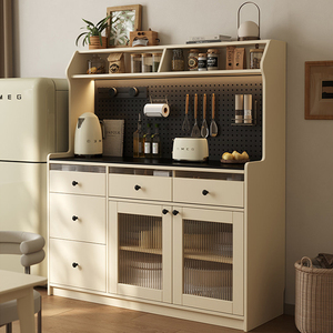 Gabinete de Almacenamiento Escandinavo Moderno XHA con Panel Perforado, 2 Estantes y Puertas Planas para Sala de Estar y Uso Doméstico - Product Image 1