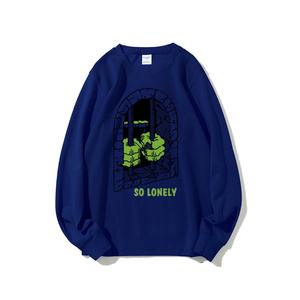 T-shirt ample à col rond en coton épais, imprimé Emo Hip-Pop <span class=keywords><strong>so</strong></span> LONELY, minimaliste, tendance, intemporel, pour l'intérieur - Product Image 5