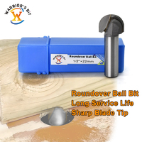 Warrior's Bit Shank bulat 1/2 inci, pemotong bola bulat 22mm untuk alat pertukangan
