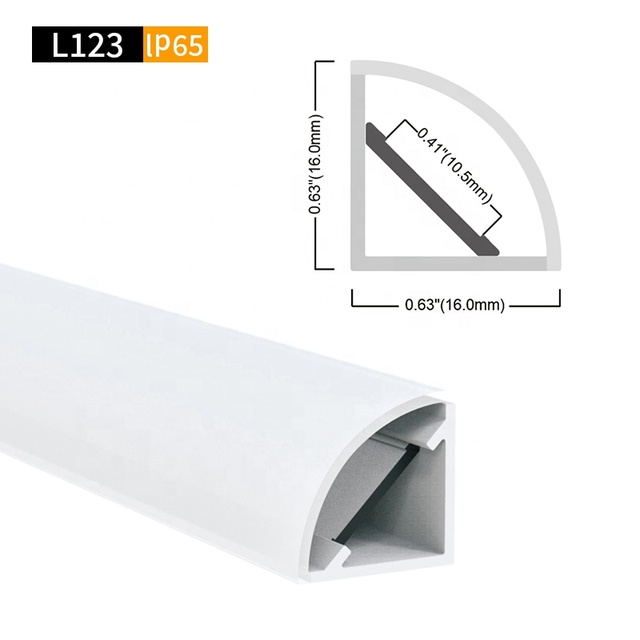 16*16MM Super Quality 45 Degree Angle Aluminium Channel Corner Lighting Surface Mounted Strip Aluminum Extrusion LED Profile