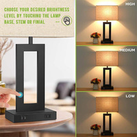 Lámpara de Escritorio LED Vintage Minimalista Estilo Americano, Carga USB, Control Táctil, Regulable, Voltaje 36V, Batería Incluida