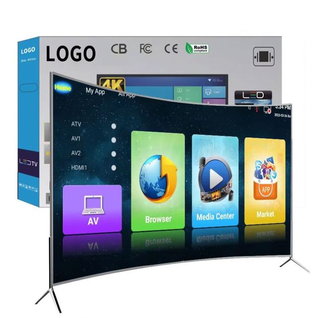 Curved Screen 50 Inch Smart Android LED TV Ultra HD 4K Smart Television