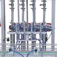 100mL-5000ml Relleno automático de pistón Líquido Pasta de agua Champú Línea de llenado Llenado de botellas Tapado Máquina de etiquetado