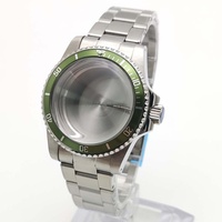 Boîtier de montre vert 38 mm pour montre de plongée, lunette étanche en acier inoxydable compatible avec le mouvement NH35/36