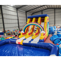Toboggan aquatique gonflable épaissi en PVC, personnalisable, pour enfants et adultes, usage domestique, produit commercial très demandé