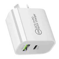 Chargeur rapide 20W Q3.0 PD, adaptateur de chargeur mural USB C avec prise EU US UK AU