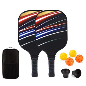Juego de palas de pickleball de fibra de vidrio antideslizantes para entrenamiento, con bolsa de malla para la cintura y bolsa con cordón para uso en exteriores - Product Image 2
