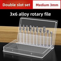 6mm Tungsten Carbide Rotary Burr Electric Grinding Bit 3mm Shank 60mm Length Small Die Grinder Metal Polishing Milling Cutter