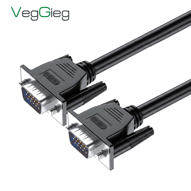 VegGieg VGA to VGA Cable Male to Male Video Coaxial Monitor Cable with Ferrite Cores Gold Plated Connectors