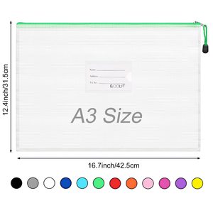 Portadocumenti in PVC Trasparente Formato A3, Colori Personalizzabili, Copertina a Rete per Archiviazione Documenti in Classe, Design Facile da Accessare Boy <span class=keywords><strong>Ying</strong></span> - Product Image 2