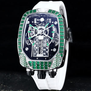 2026 녹색 보석 시계 기계식 엔진 디자인 시계 남성용 자동 무브먼트 럭셔리 남성 시계 - Product Image 5