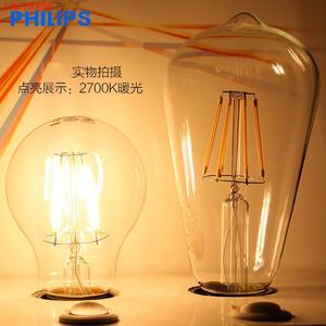 Bombilla <span class=keywords><strong>LED</strong></span> Retro <span class=keywords><strong>Philips</strong></span>, Lámpara de Bajo Consumo E14 E27, Súper Brillante, Imitación de Filamento de Tungsteno Edison, Luz Amarilla Cálida - Product Image 3