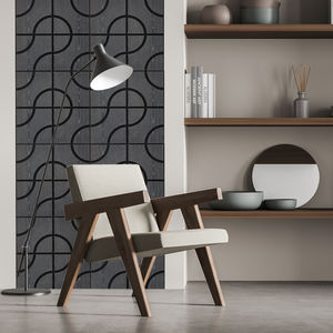 MDF + ポリエステル繊維防音スラット壁音響パネルAkupanelモダン環境に優しい円形グラフィック - Product Image 5