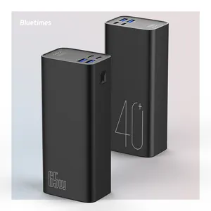 Bluetimes Bank daya pengisi daya ponsel, Power Bank kapasitas tinggi 40000mah pengisi daya cepat langsung pabrik