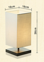 Lampe de table carrée électrique élégante en lin - Bois massif, commande tactile, intensité réglable pour chambre, bureau, salon