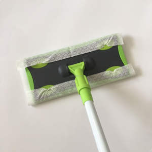 Qingle <span class=keywords><strong>mop</strong></span> in tessuto Non tessuto con 2 manico telescopico in metallo asciutto e bagnato pulizia rapida in microfibra <span class=keywords><strong>mop</strong></span> per pavimenti usa e getta facile da pulire - Product Image 4