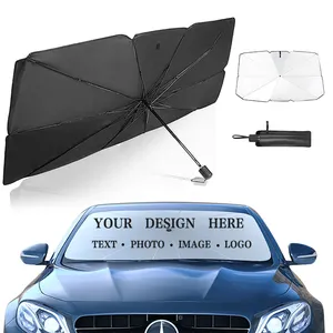 Customized Portable Inside Car Dashboard Windshield Sunshade Uv Sun Shade Protection Sunshield Folding Umbrella With Logo