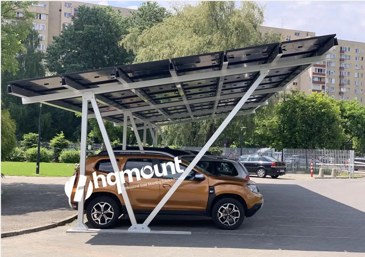 HQ Mount năng lượng mặt trời nhà để xe gắn kết mặt đất quang điện carport khung năng lượng mặt trời khu dân cư carport Cấu trúc nhôm